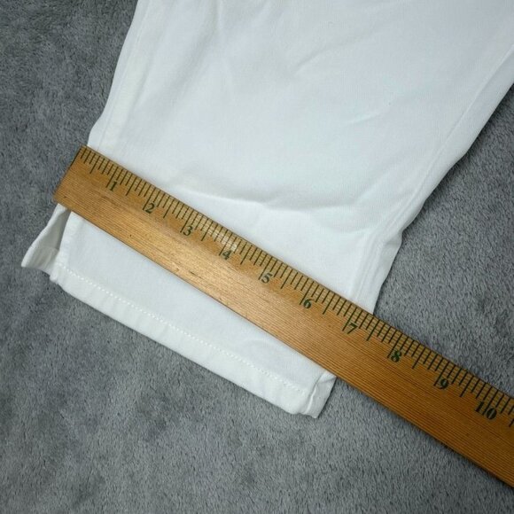 Belle By Kim Gravel White Capri Pants Size 8P Cotton Blend Stretch a0216 - Picture 8 of 10
